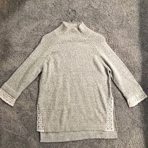 French Connection turtle neck sweatshirt with lace